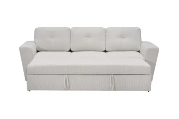 Leia 3-sits Bäddsoffa i tyg - Beige - Möbler - Vardagsrum - Bäddsoffor - 3-sits bäddsoffa