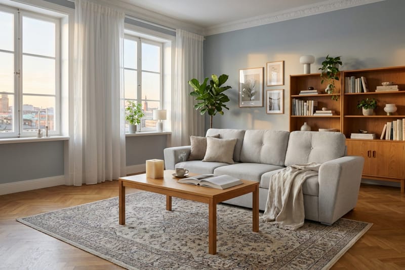 Leia 3-sits Bäddsoffa i tyg - Beige - Möbler - Vardagsrum - Bäddsoffor - 3-sits bäddsoffa