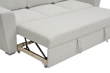 Leia 3-sits Bäddsoffa i tyg - Beige - Möbler - Vardagsrum - Bäddsoffor - 3-sits bäddsoffa