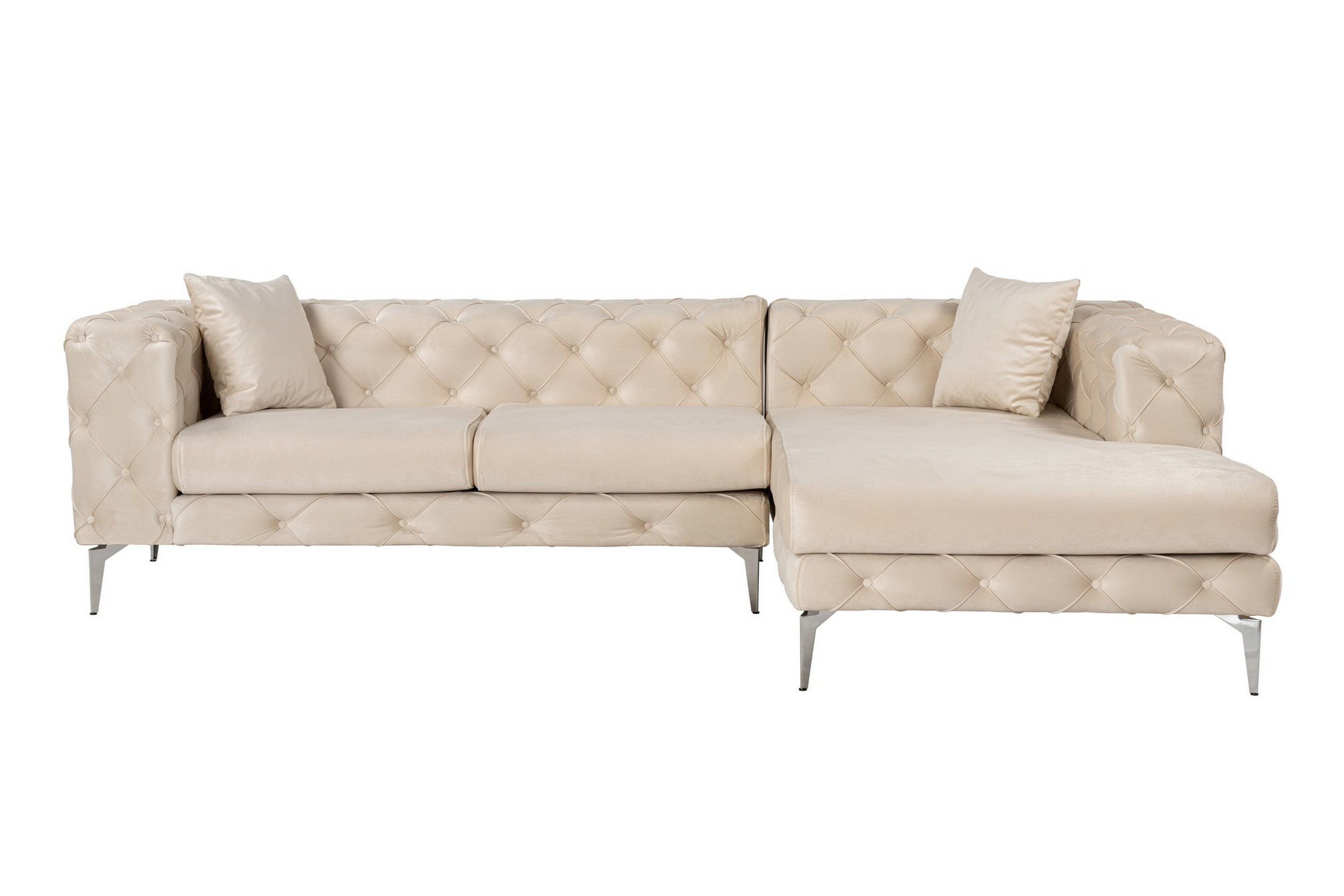 leithfield 3-sits soffa med divan höger beige -
