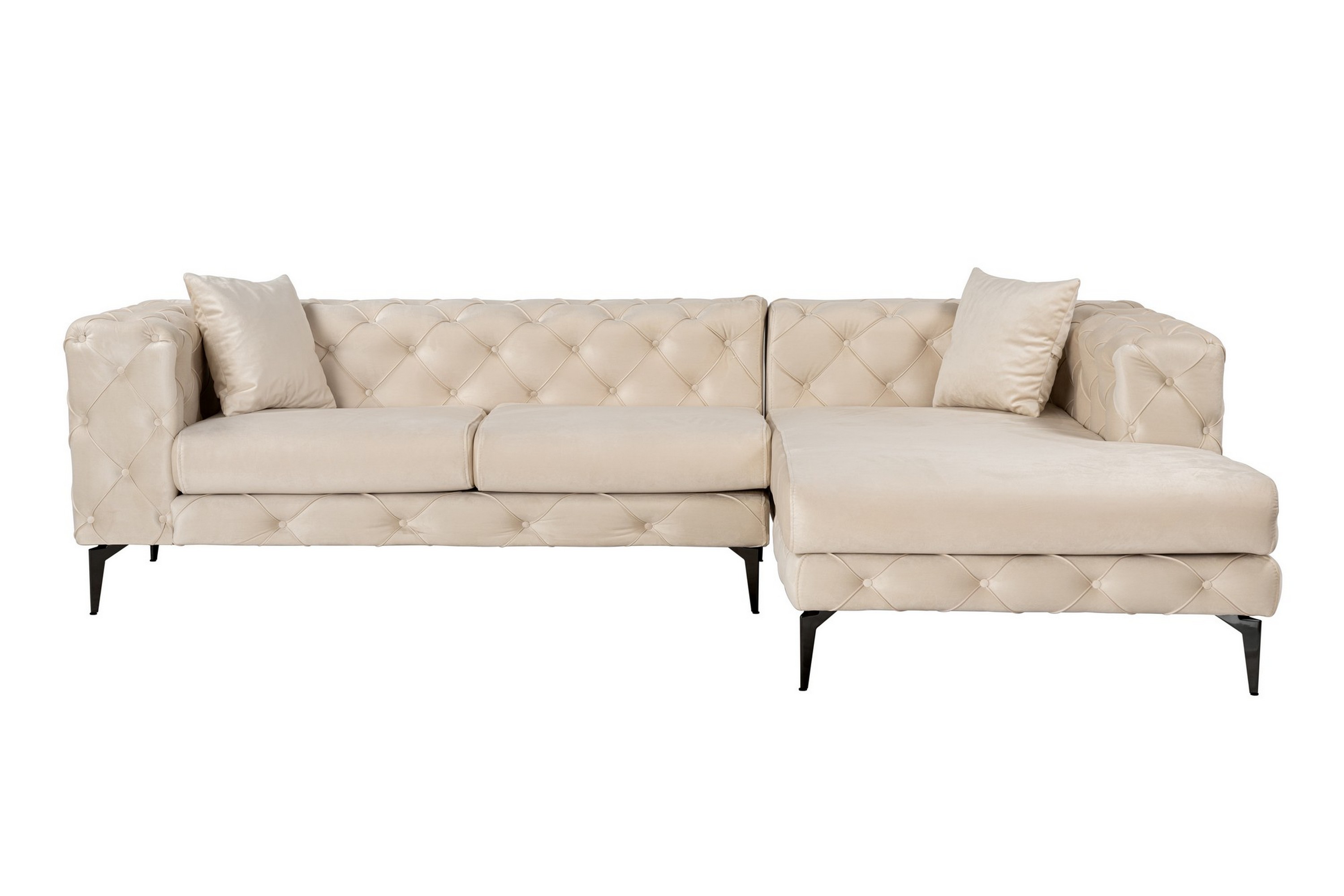 leithfield 3-sits soffa med divan höger beige -