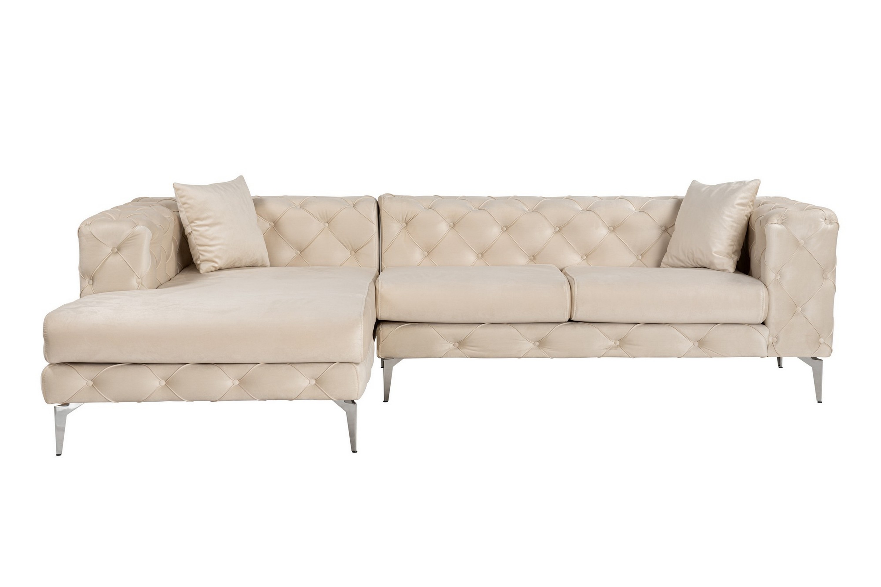 leithfield 3-sits soffa med divan vänster beige -