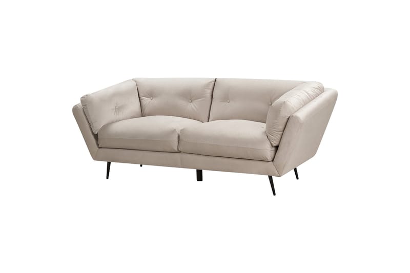 Lenvik Soffa 3-sits - Beige/Svart - Möbler - Vardagsrum - Soffor - Sammetssoffor