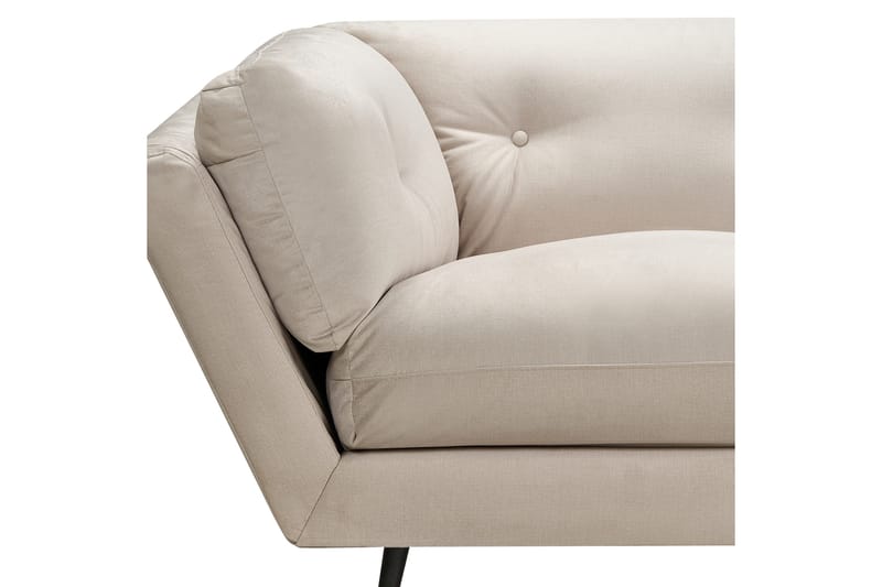 Lenvik Soffa 3-sits - Beige/Svart - Möbler - Vardagsrum - Soffor - Sammetssoffor