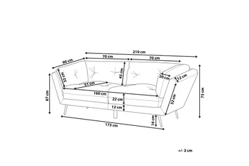 Lenvik Soffa 3-sits - Svart/Vit - Möbler - Vardagsrum - Soffor - 3-sits soffor