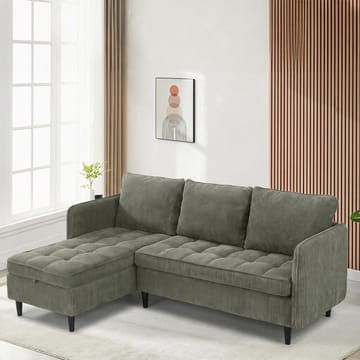 Lindhus 3-sits Soffa med vändbar divan och förvaring - Grön - Möbler - Vardagsrum - Soffor - Divansoffa & schäslong