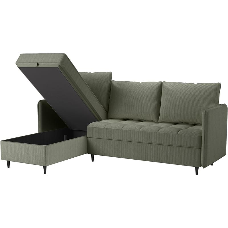 Lindhus 3-sits Soffa med vändbar divan och förvaring - Grön - Möbler - Vardagsrum - Soffor - Divansoffa & schäslong