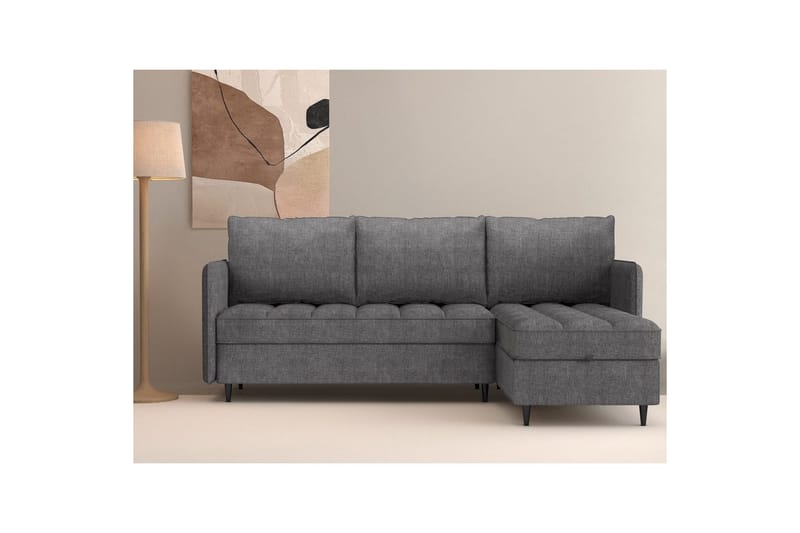 Lindhus Soffa med Divan 3-sits - Grå - Möbler - Vardagsrum - Soffor - Divansoffa & schäslong