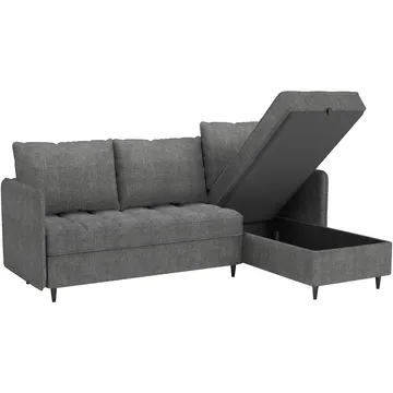 Lindhus Soffa med Divan 3-sits - Grå - Möbler - Vardagsrum - Soffor - Divansoffa & schäslong