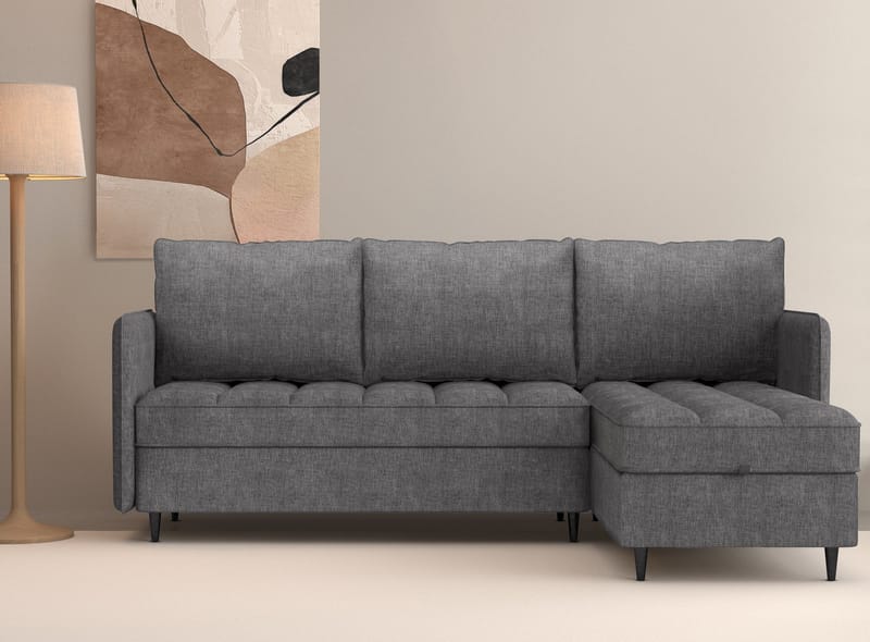 Lindhus Soffa med Divan 3-sits - Grå - Möbler - Vardagsrum - Soffor - Divansoffa & schäslong