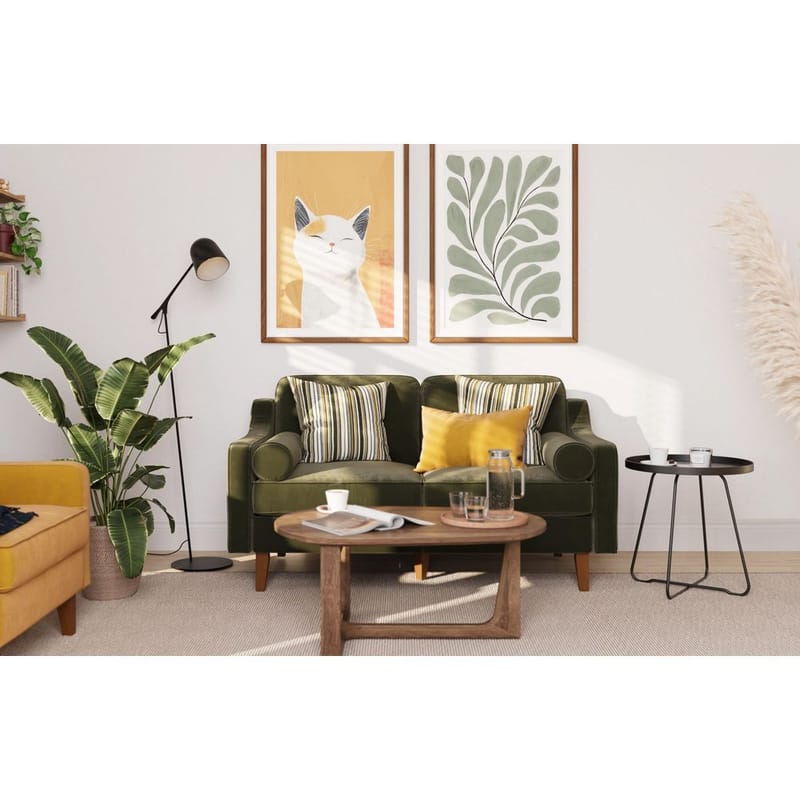 Lorvas 2-sits Soffa - Brun/Olivgrön - Möbler - Vardagsrum - Soffor - 2-sits soffor