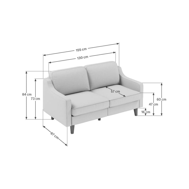 Lorvas 2-sits Soffa - Marinblå - Möbler - Vardagsrum - Soffor - 2-sits soffor
