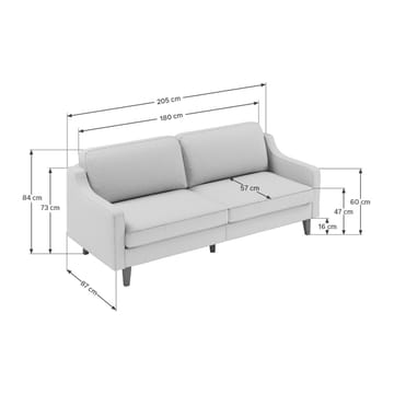 Lorvas 3-sits Soffa - Brun - Möbler - Vardagsrum - Soffor - Sammetssoffor