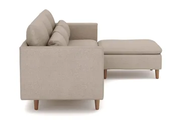 Lovis 3-sits Soffa med vändbar Divan i tyg - Beige - Möbler - Vardagsrum - Soffor - Divansoffa & schäslong