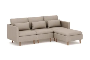 Lovis 3-sits Soffa med vändbar Divan i tyg - Beige - Möbler - Vardagsrum - Soffor - Divansoffa & schäslong