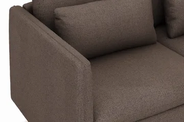 Lovis 3-sits Soffa med vändbar Divan i tyg - Brun - Möbler - Vardagsrum - Soffor - Divansoffa & schäslong