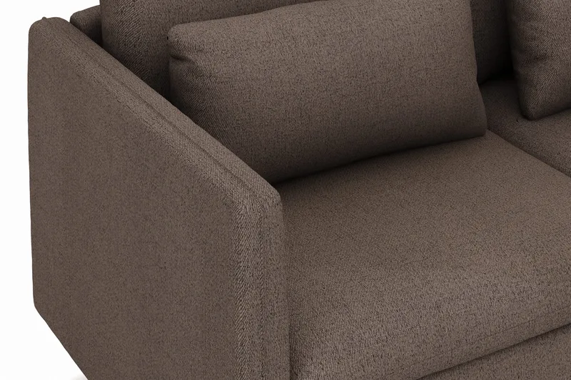 Lovis 3-sits Soffa med vändbar Divan i tyg - Brun - Möbler - Vardagsrum - Soffor - Divansoffa & schäslong