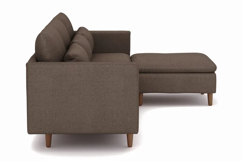 Lovis 3-sits Soffa med vändbar Divan i tyg - Brun - Möbler - Vardagsrum - Soffor - Divansoffa & schäslong
