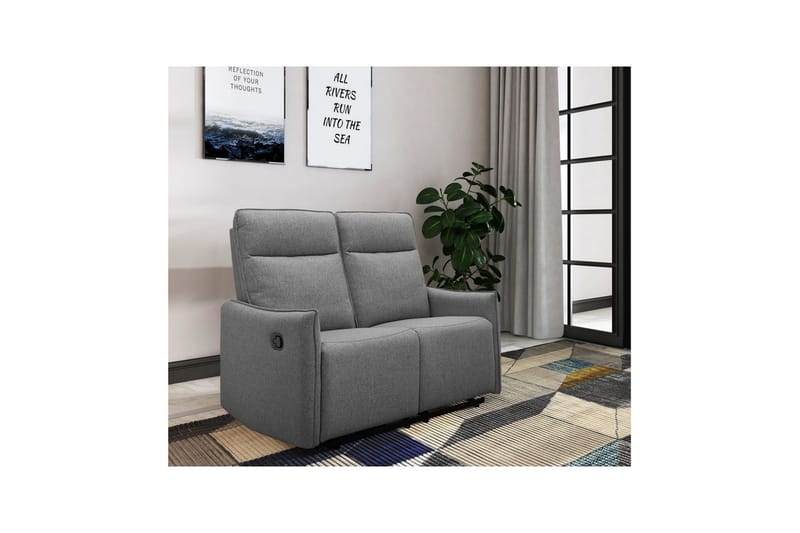 Lugo Reclinersoffa 2-sits - Grå - Möbler - Vardagsrum - Soffor - Reclinersoffor & Biosoffor