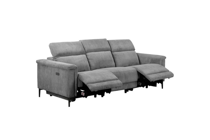Lund Reclinersoffa 3-sits - Grå - Möbler - Vardagsrum - Soffor - Reclinersoffor & Biosoffor