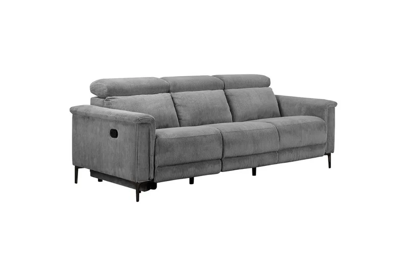 Lund Reclinersoffa 3-sits - Grå - Möbler - Vardagsrum - Soffor - Reclinersoffor & Biosoffor
