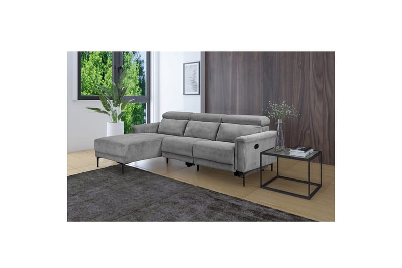 Lund Reclinersoffa 3-sits - Grå - Möbler - Vardagsrum - Soffor - Reclinersoffor & Biosoffor