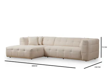 Octavian Soffa m. Divan 5-sits - Beige - Möbler - Vardagsrum - Soffor - Divansoffa & schäslong