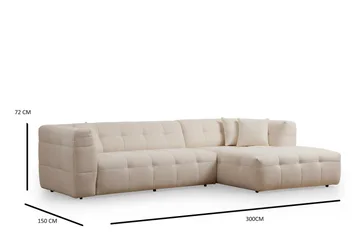 Octavian Soffa m. Divan 5-sits - Beige - Möbler - Vardagsrum - Soffor - Divansoffa & schäslong