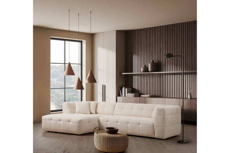 Octavian Soffa m. Divan 5-sits - Beige - Möbler - Vardagsrum - Soffor - Divansoffa & schäslong