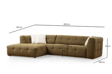 Octavian Soffa m. Divan 5-sits - Mörkbeige - Möbler - Vardagsrum - Soffor - Divansoffa & schäslong
