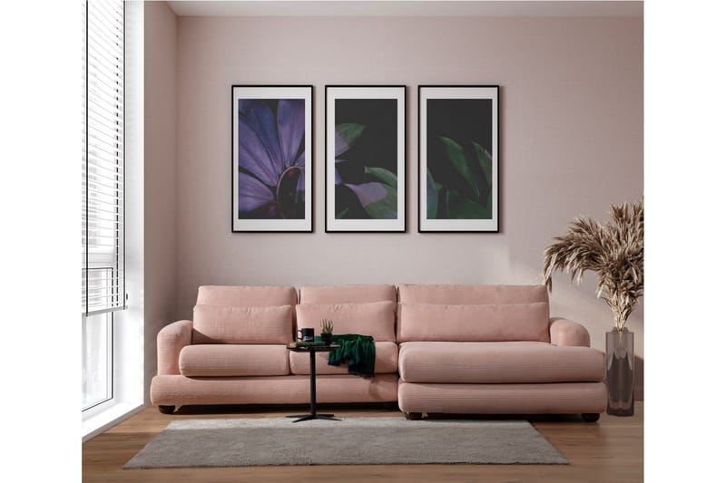 Relento Soffa m. Divan 3-sits - Rosa - Möbler - Vardagsrum - Soffor - Divansoffa & schäslong
