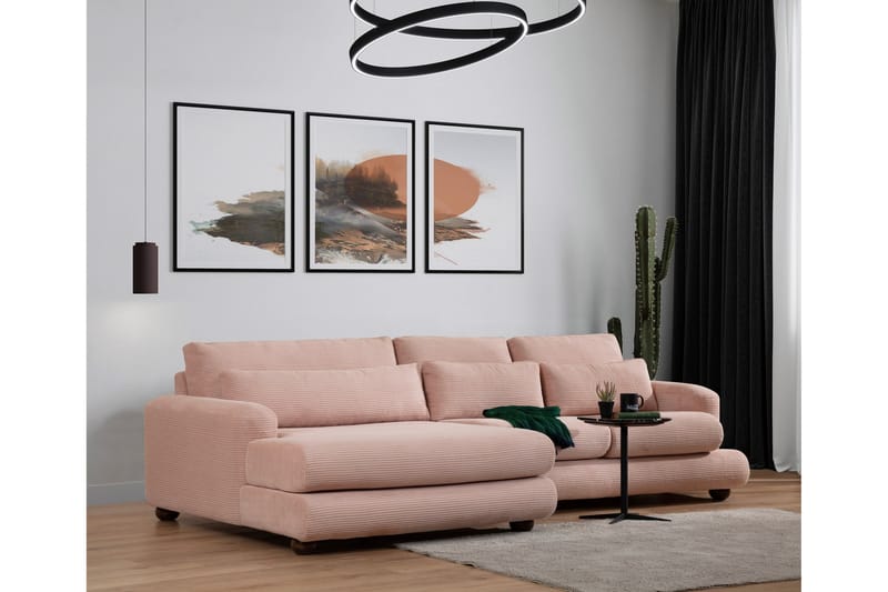 Madhan Soffa m. Divan 3-sits Rosa - Divansoffa & schäslong