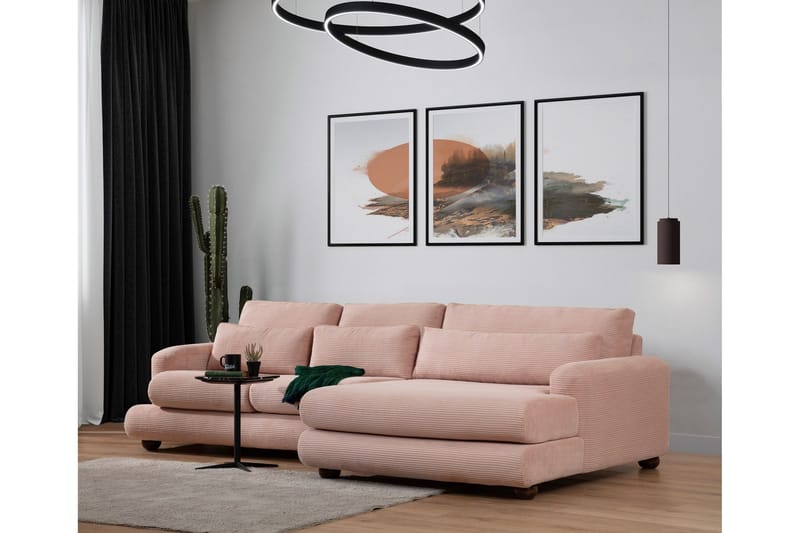 Relento Soffa m. Divan 3-sits - Rosa - Möbler - Vardagsrum - Soffor - Divansoffa & schäslong