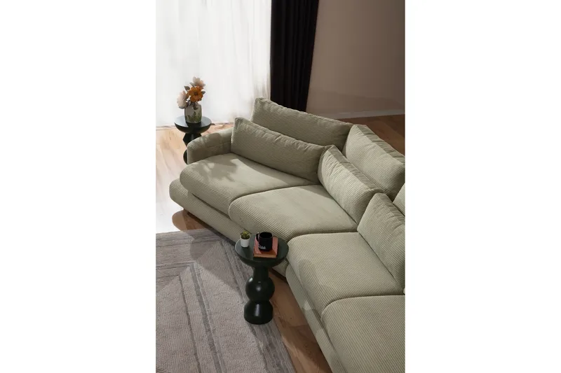 Relento Svängd Soffa 4-sits - Grön - Möbler - Vardagsrum - Soffor - 4-sits soffor
