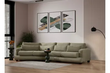 Relento Svängd Soffa 4-sits - Grön - Möbler - Vardagsrum - Soffor - 4-sits soffor