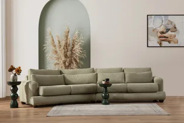 Relento Svängd Soffa 4-sits - Grön - Möbler - Vardagsrum - Soffor - 4-sits soffor