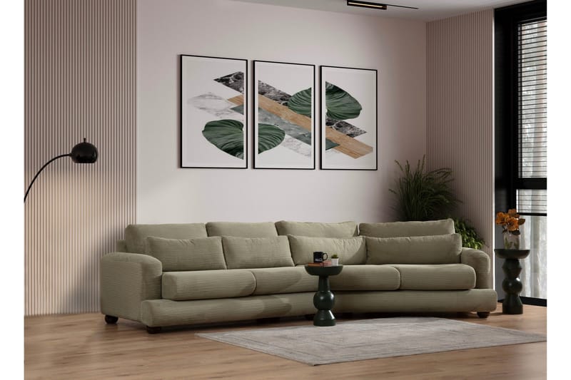 Relento Svängd Soffa 4-sits - Grön - Möbler - Vardagsrum - Soffor - 4-sits soffor