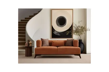 Malkiat Soffa 2-sits - Orange/Svart - Möbler - Vardagsrum - Soffor - 2-sits soffor