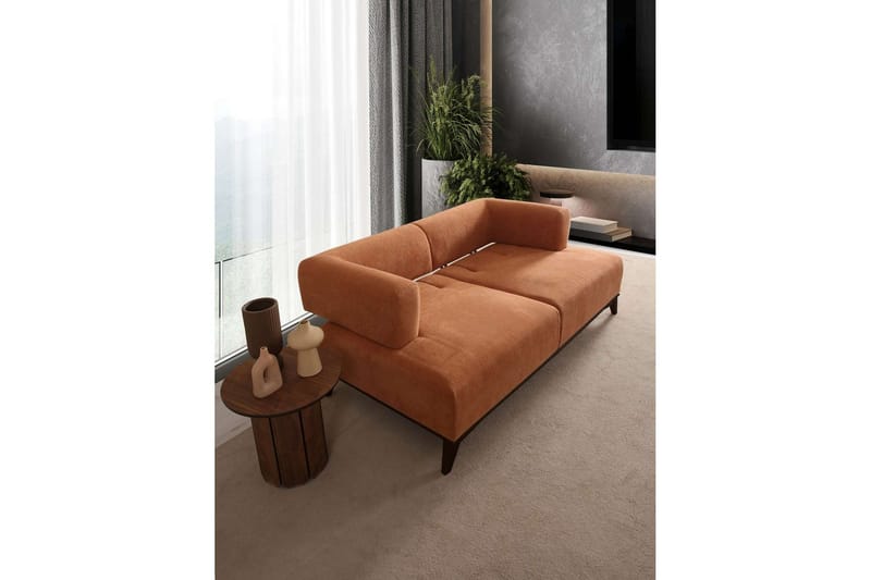 Malkiat Soffa 2-sits - Orange/Svart - Möbler - Vardagsrum - Soffor - 2-sits soffor