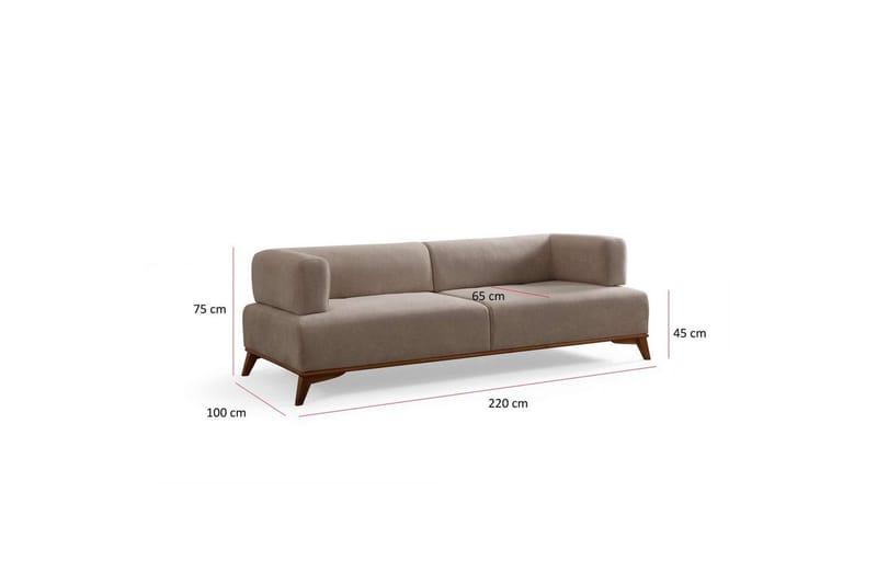 Malkiat Soffa 3-sits - Beige - Möbler - Vardagsrum - Soffor - 3-sits soffor