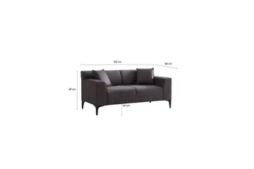 Malpani Soffa 2-sits - Antracit - Möbler - Vardagsrum - Soffor - 2-sits soffor