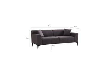 Malpani Soffa 3-sits - Antracit - Möbler - Vardagsrum - Soffor - 3-sits soffor