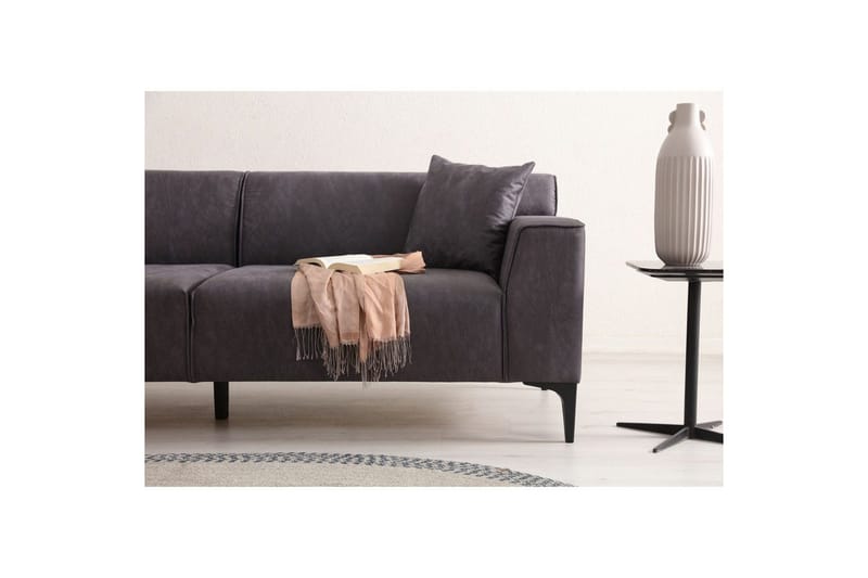 Malpani Soffa 3-sits - Antracit - Möbler - Vardagsrum - Soffor - 3-sits soffor