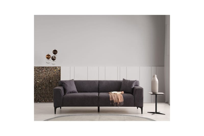 Malpani Soffa 3-sits - Antracit - Möbler - Vardagsrum - Soffor - 3-sits soffor