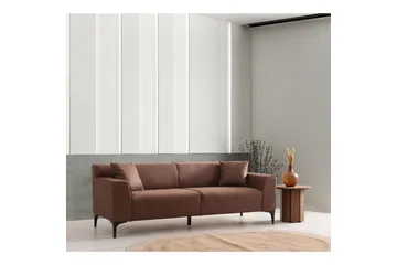 Malpani Soffa 3-sits - Cognac - Möbler - Vardagsrum - Soffor - 3-sits soffor