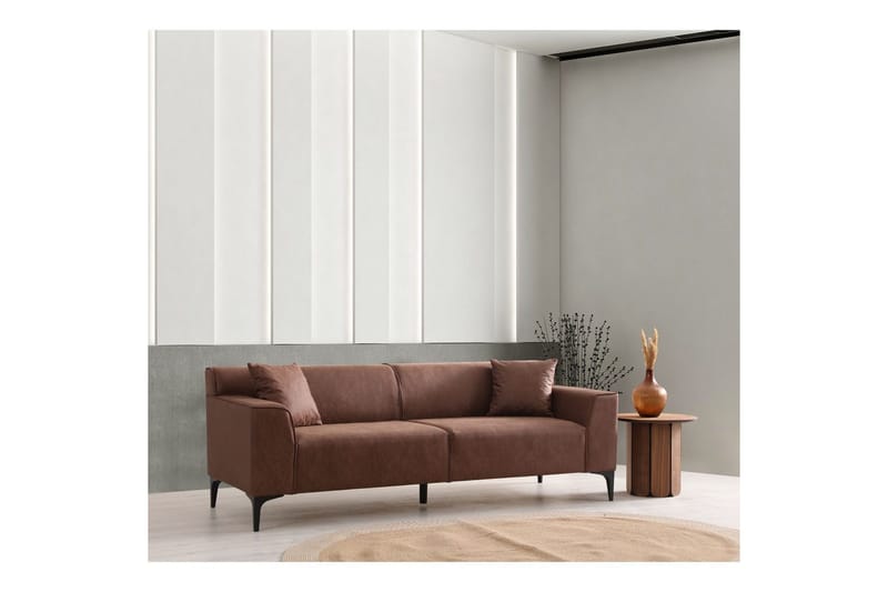 Malpani Soffa 3-sits - Cognac - Möbler - Vardagsrum - Soffor - 3-sits soffor