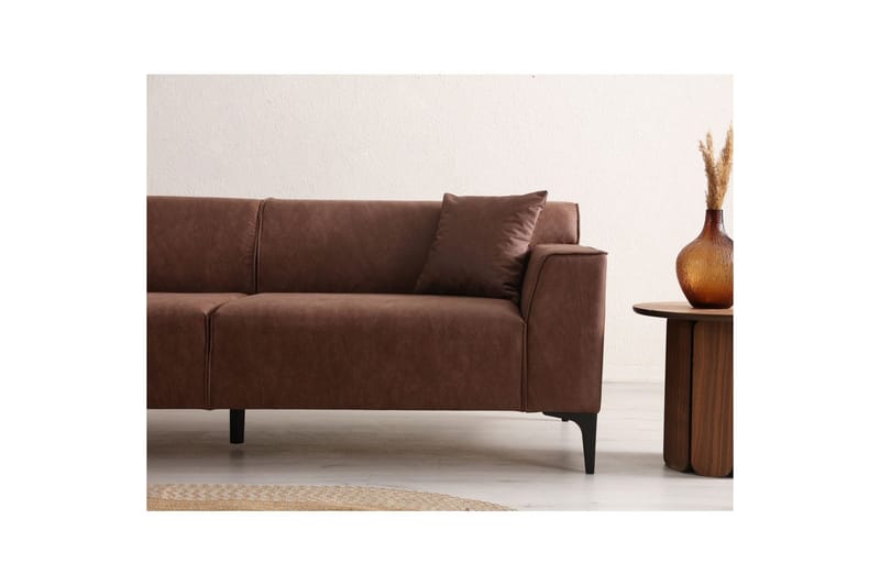 Malpani Soffa 3-sits - Cognac - Möbler - Vardagsrum - Soffor - 3-sits soffor