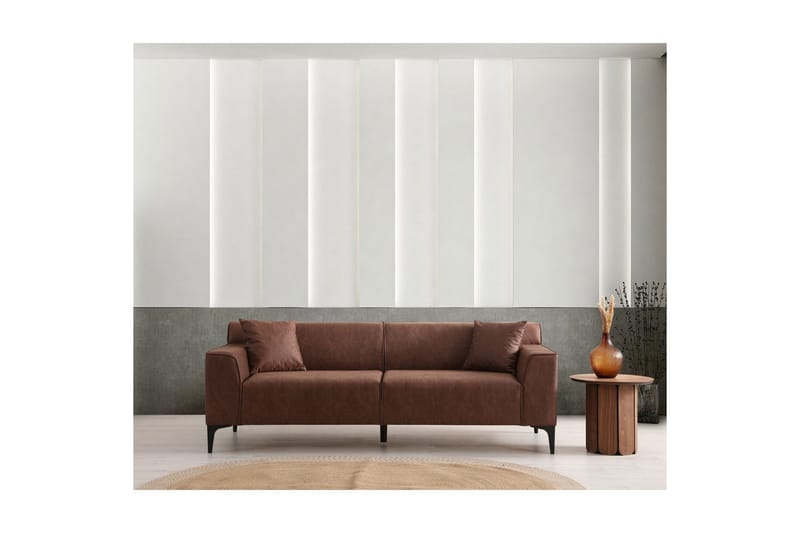 Malpani Soffa 3-sits - Cognac - Möbler - Vardagsrum - Soffor - 3-sits soffor