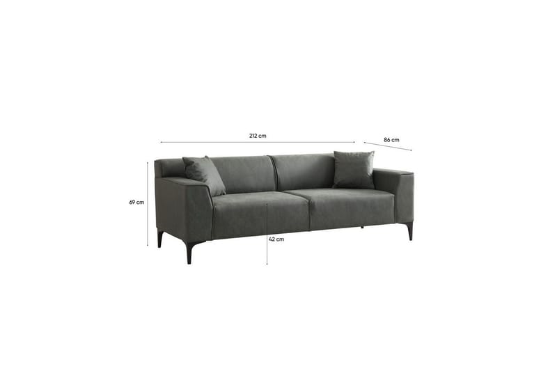 Malpani Soffa 3-sits - Grön - Möbler - Vardagsrum - Soffor - 3-sits soffor