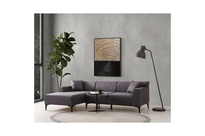 Malpani Soffa med Divan 3-sits - Antracit - Möbler - Vardagsrum - Soffor - Divansoffa & schäslong